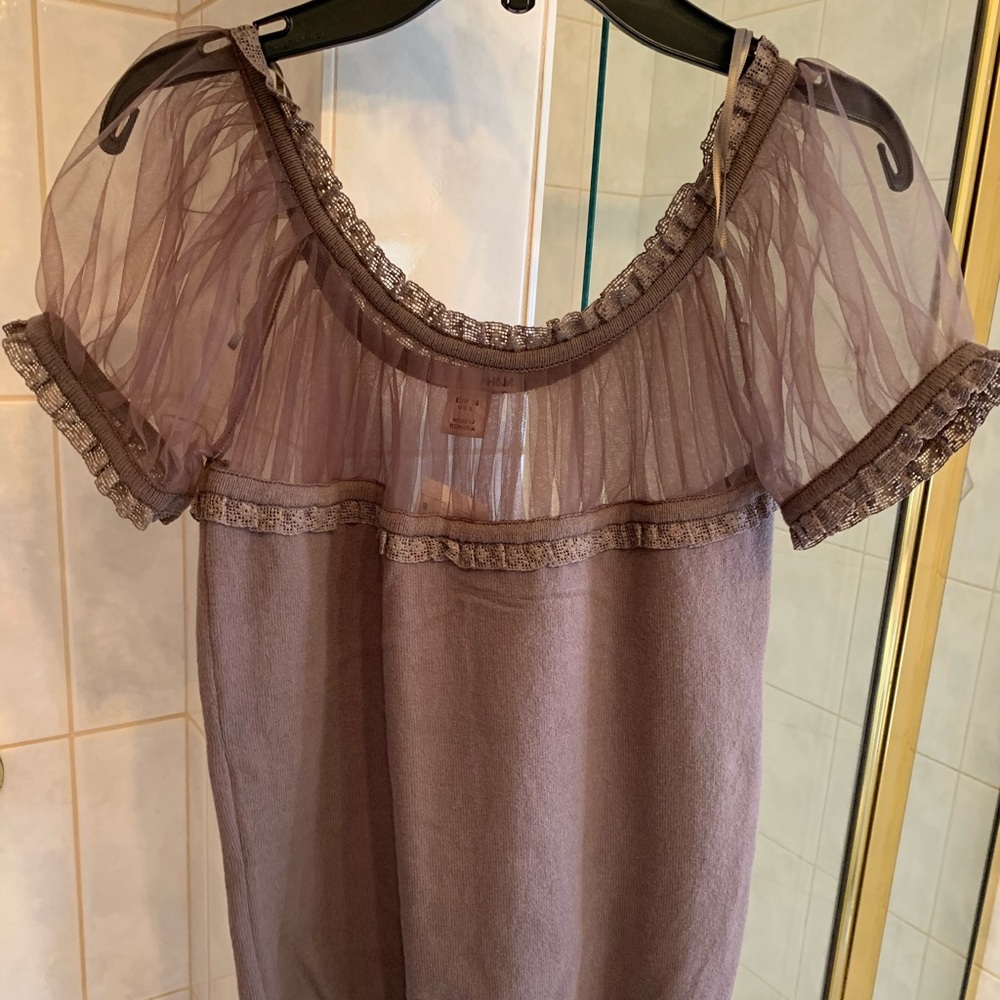 Lace top sweater